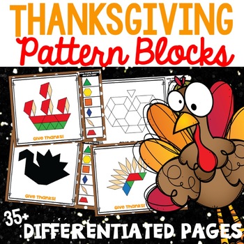 Preview of Pattern Block Mats Thanksgiving