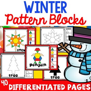 Preview of Pattern Block Mats Winter