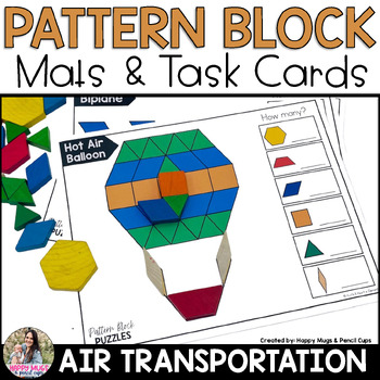 Preview of Pattern Block Mats and Task Cards | Air Transportation