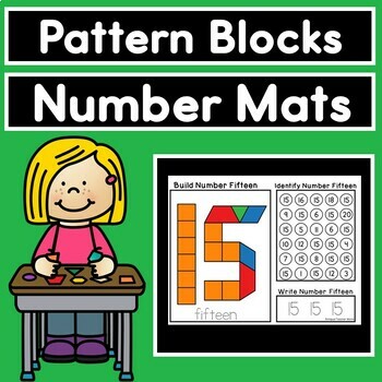 Preview of Pattern Block Number Mats | Fine Motor Activities