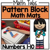 Pattern Block Numbers 1-10, Math Mats for Tubs, Centers, P