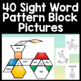 Pattern Block Mats with Sight Words of Pictures {40 Pictures!}
