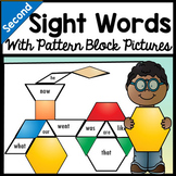 Second Grade Literacy Centers with Pattern Block Pictures 