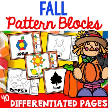 Preview of Pattern Block Mats Puzzle October November Fall