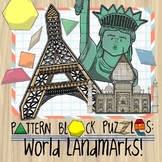 Pattern Block Puzzles: World Landmarks