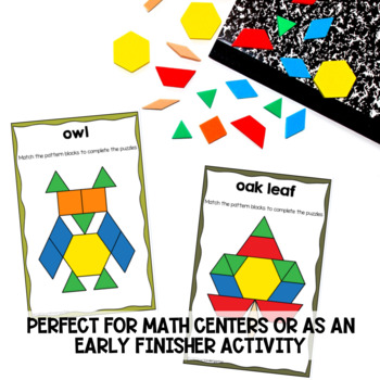 Pattern Block Puzzles for Fall by Time 4 Kindergarten | TpT