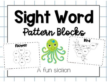 Pattern Block Sight Words Math & Literacy Station