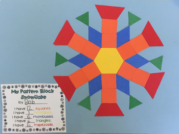 Winter Pattern Block Mats Puzzles + Mini Books for K-1st Grade