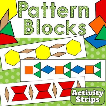 Preview of Pattern Block Task Card Activity Mats