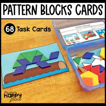Preview of Pattern Block Task Cards – Fine Motor Box Puzzles - Morning Work