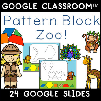 Preview of Pattern Block Zoo Math Enrichment Digital Activity for Google Classroom