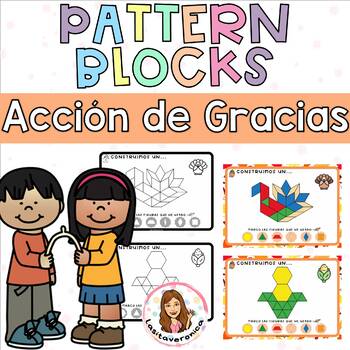 Preview of Pattern Blocks Acción de Gracias / Thanksgiving Pattern Blocks. November Spanish