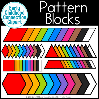 Preview of Pattern Blocks Clipart {Early Childhood Connection}