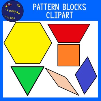 Preview of Pattern Blocks Clipart - FREEBIE
