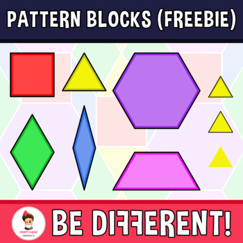 Preview of Pattern Blocks Clipart (Freebie)