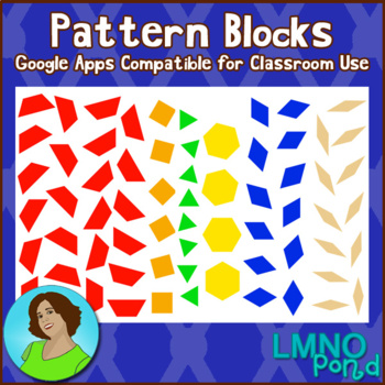 Preview of Pattern Blocks Compatible with Google Apps for Distance Learning