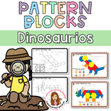 Pattern Blocks Dinosaurios / Dinosaurs Math Centers. Spanish