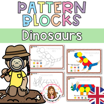 Preview of Pattern Blocks Dinosaurs. Math Centers. Geometry
