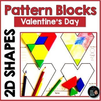 Preview of Pattern Blocks - Geometry - Task Cards - Valentine's Day