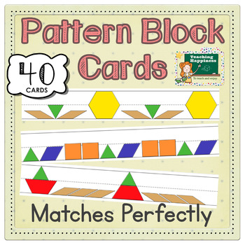 Preview of Pattern Blocks Math Center | Fits Manipulatives Exactly |  AB ABC ABB +More!