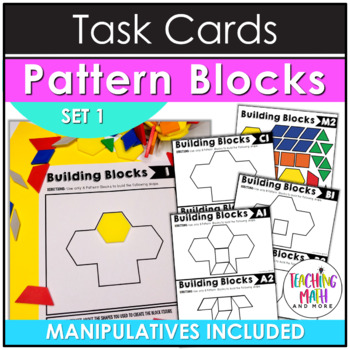 Preview of Pattern Blocks Math Task Cards Set 1