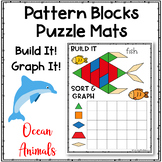 Pattern Blocks Puzzles Work Mats ~ OCEAN ANIMALS ~ Activit