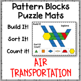 Pattern Blocks Puzzles Work Mats ~ Transportation Activity