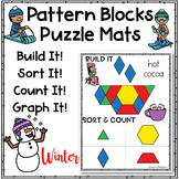Pattern Blocks Puzzles Work Mats ~ Winter Activity Picture