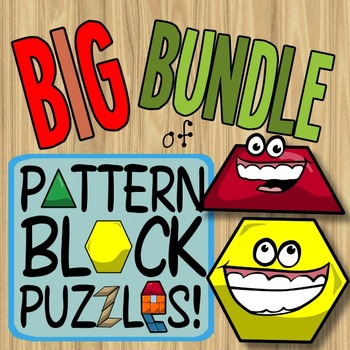 Preview of Pattern Blocks Through the Year ~ the BIG Bundle of Pattern Block Puzzles