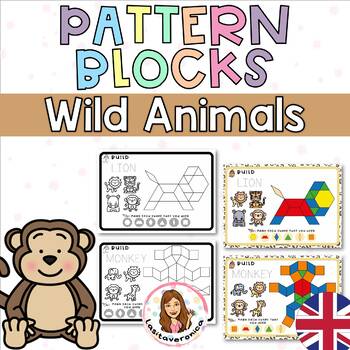 Preview of Pattern Blocks. Wild animals. Math Centers. Africa.