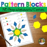 Pattern Blocks Winter Worksheets No Prep Geometry and Sigh