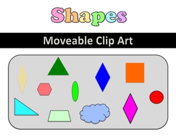 Preview of Pattern Blocks Clip Art, Shapes Clip Art! Several colored/B&W options