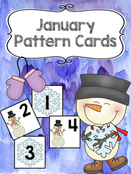Preview of Pattern Calendar Cards (January)