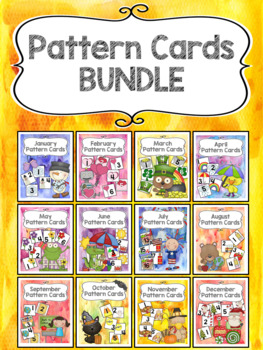 Preview of Back to School Pattern Calendar Cards BUNDLE