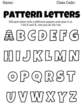Preview of Pattern Letters