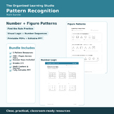 Pattern Recognition Math Bundle | Number & Figure Patterns Worksheets
