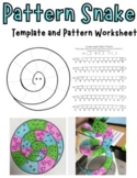 Pattern Snake Scissor Skills Template and Pattern Worksheet