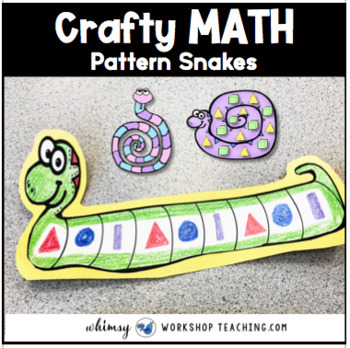 Preview of Pattern Snakes Math Craft and Math Center (From Crafty Math Bundle 2)