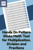 Hands On Pattern Sticks Math Tool for Multiplication, Divi