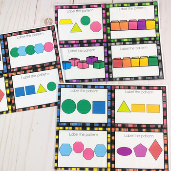 Pattern Task Cards by Adventures in Kinder and Beyond | TpT