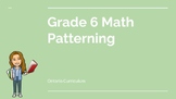 Pattern Unit: Grade 6 Curriculum