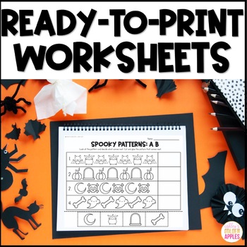 pattern worksheets for kindergarten halloween tpt