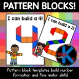 Pattern block (tangram) number templates 0-9 {CUTE}!