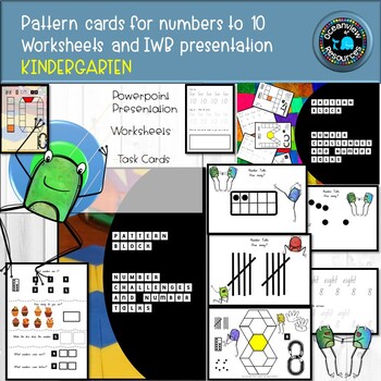 Preview of Pattern blocks numbers to 10-Kindergarten 