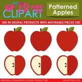 Patterned Apple Clip Art (Digital Use Ok!)