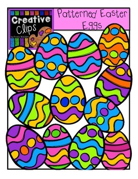 Preview of Patterned Easter Eggs {Creative Clips Digital Clipart}