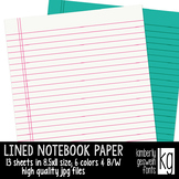 Patterned Papers: KG Lined Notebook Paper Pack