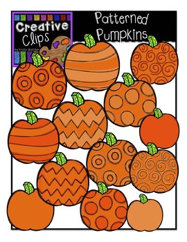 Preview of Patterned Pumpkins {Creative Clips Digital Clipart}