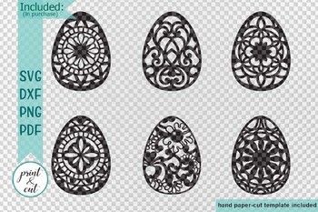 Download Patterned Zentagle Mandala Easter Eggs paper cut Cricut ...