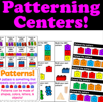 Preview of Patterning Activities and Visuals for Pre-K, Preschool, & Kindergarten